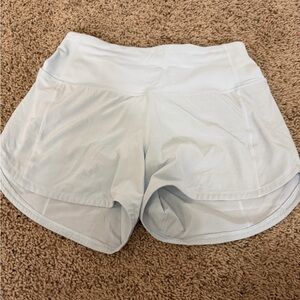 Lululemon Athletica Speed Ups Lined 4” Shorts Blue linen